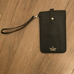 Kate Spade Black Textured Wristlet